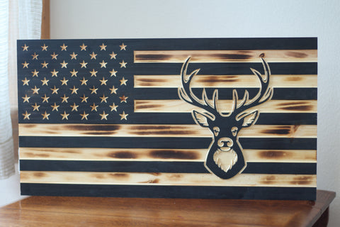 American Flag, Deer