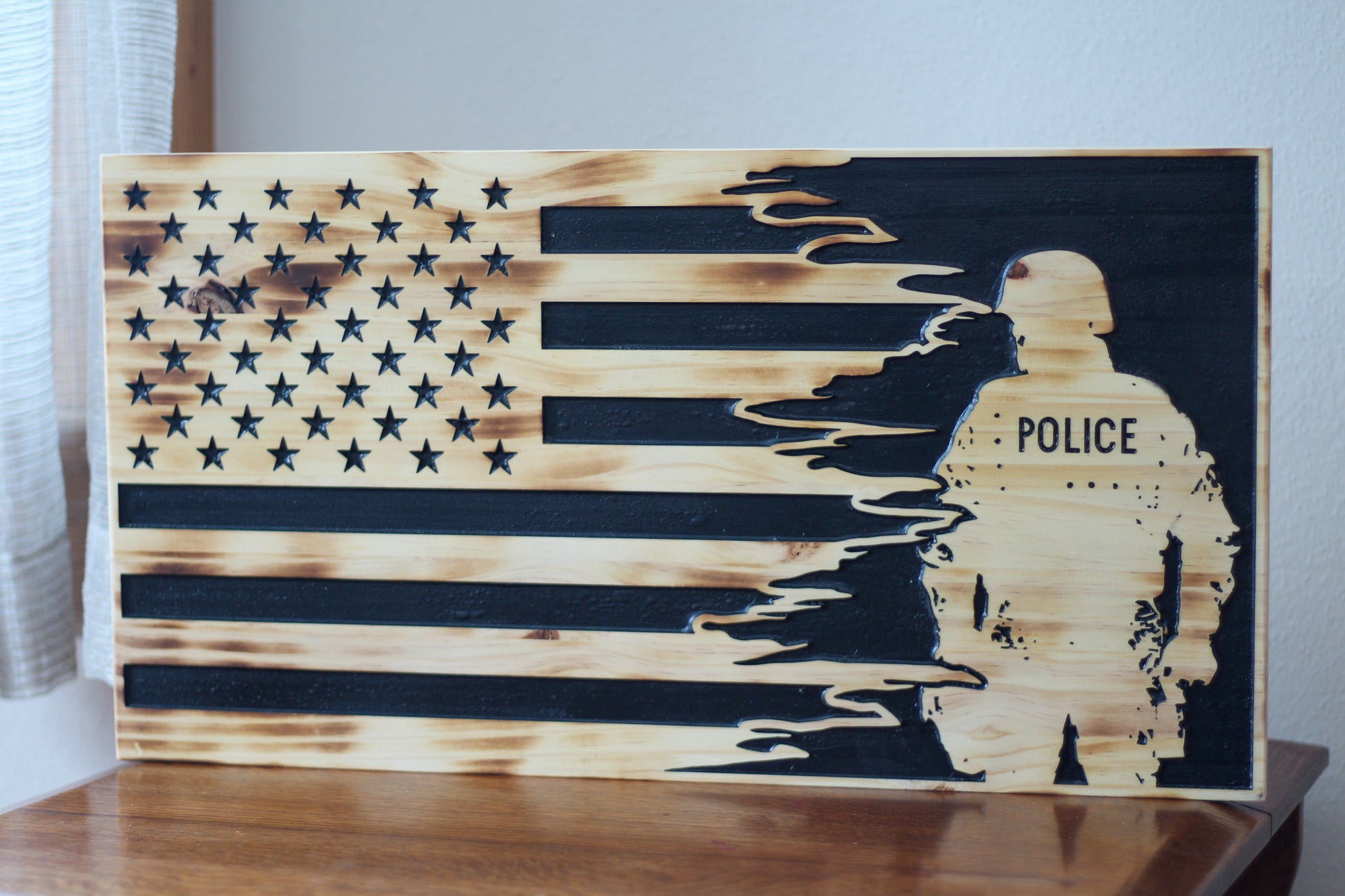 American Flag, Policeman