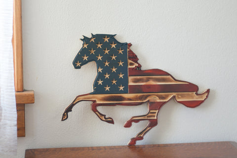 American Flag, Horse cutout